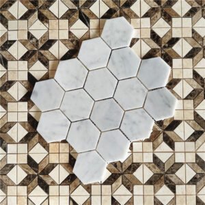carrara white marble mosaic